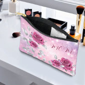 Mama's Cerise Roze Shimmer Roos Make-up Cosmetisch Etui