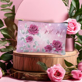 Mama's Cerise Roze Shimmer Roos Make-up Cosmetisch Etui