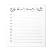 Mama's checklist, checkbox lijst, wegscheuren notitieblok (Voorkant)