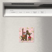 Mama's Chocolate Lab Puppy Duo Magneet (Insitu (Vaatwasser))