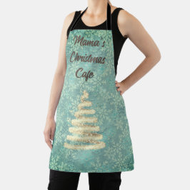 Mama's Christmas Cafe Feestelijke Sneeuwvlokken Cu Schort