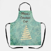 Mama's Christmas Cafe Feestelijke Sneeuwvlokken Cu Schort (Voorkant)