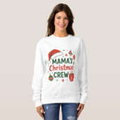 Mama's Christmas crew merry cute tee Trui (Voorkant volledig)