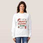 Mama's Christmas crew merry festive Trui (Voorkant volledig)