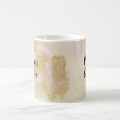 Mama's Coffee roze en gouden glitter mok (Center)