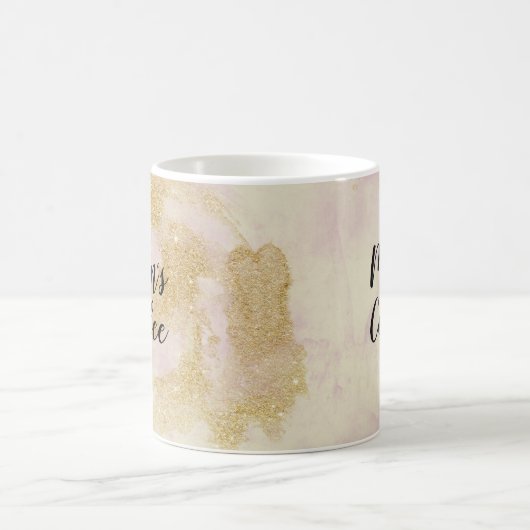 Mama's Coffee roze en gouden glitter mok (Center)