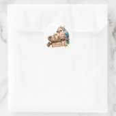 Mama's Cozy Nest – Moeder Vogel & Baby Sticker (Tas)