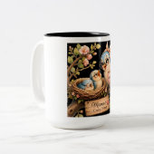 Mama's Cozy Nest Zwarte Mok (Voorkant links)
