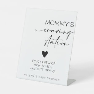 Mama's Craving Station Baby shower Reclamebord Met Voetstuk
