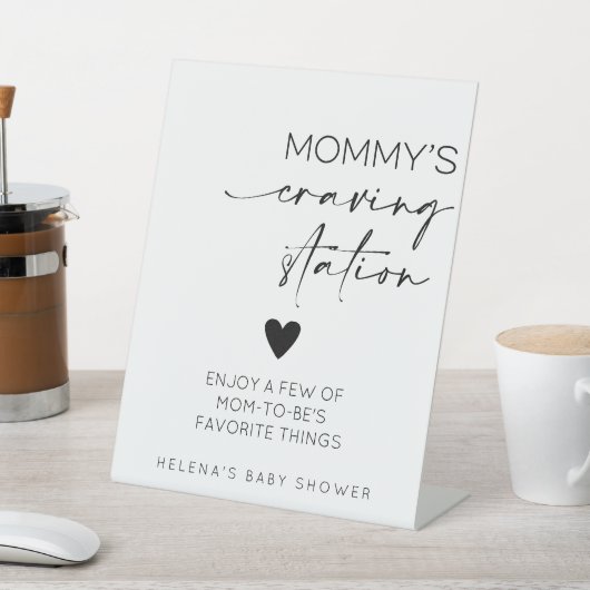 Mama's Craving Station Baby shower Reclamebord Met Voetstuk (Insitu)