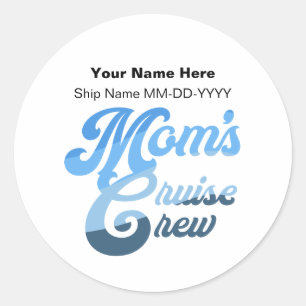 Mama's Cruise Crew Ronde Sticker
