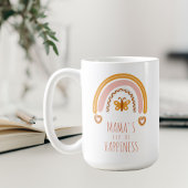 Mama's Cup of Happiness, aangepaste boho regenboog Koffiemok