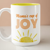 Mama's Cup of Joy - retro geel zonneschijn mok
