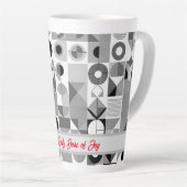 Mama's dagelijkse dosis van Joy Geometric Patroon  Latte Mok (Rechterhoek)