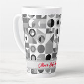 Mama's dagelijkse dosis van Joy Geometric Patroon  Latte Mok (Linkerhoek)