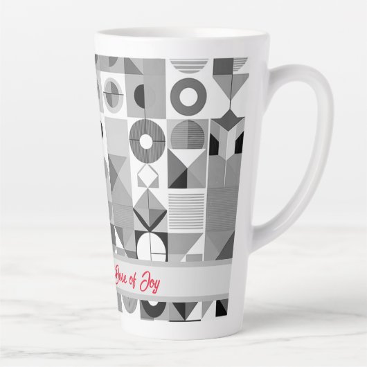 Mama's dagelijkse dosis van Joy Geometric Patroon Latte Mok (Rechts)