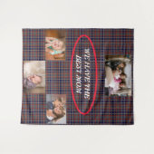 Mama's de beste Tartan Plaid Freestyle White Font Wandkleed (Voorkant (horizontaal))