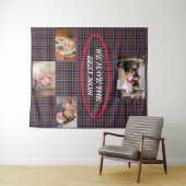 Mama's de beste Tartan Plaid Freestyle White Font Wandkleed (In Situ (horizontaal))