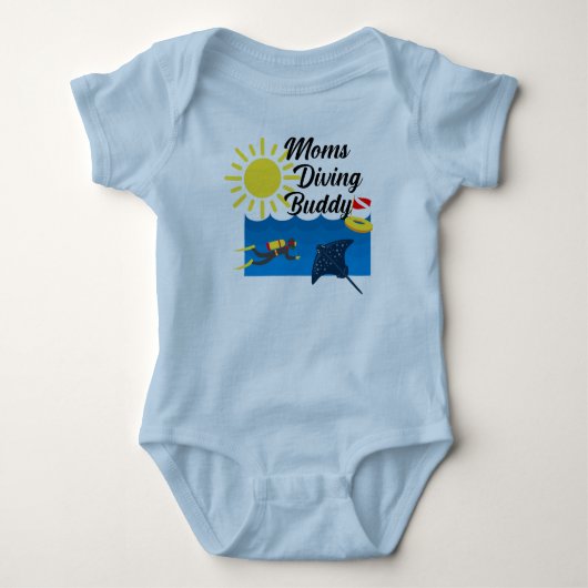 Mama's Duikbuddy Ontwerp - Baby Jersey Bodysuit (Voorkant)