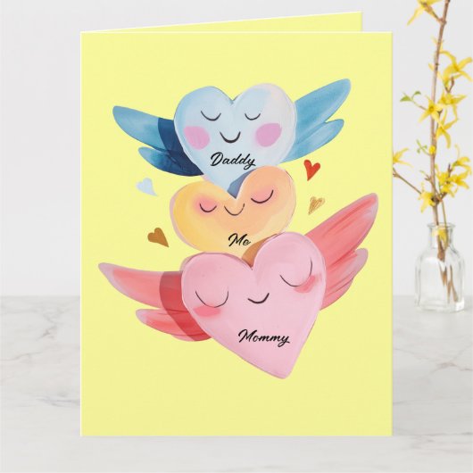 "Mama's eerste Moederdag"  Kaart (Gele Bloem)