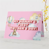 Mama's eerste Moederdag Wenskaart Kaart (Gele Bloem)