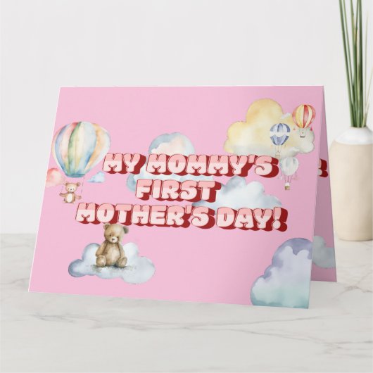 Mama's eerste Moederdag Wenskaart Kaart (Voorkant)