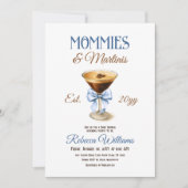 Mama's en Martini A Tini One Boy Baby shower Kaart (Voorkant)