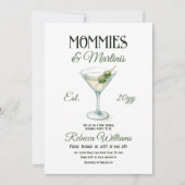 Mama's en Martini A Tini One Olive Baby shower Kaart (Voorkant)