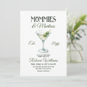 Mama's en Martini A Tini One Olive Baby shower Kaart (Staand voorkant)