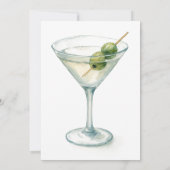 Mama's en Martini A Tini One Olive Baby shower Kaart (Achterkant)
