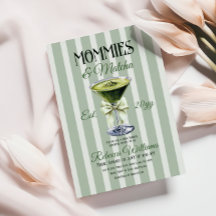 Mama's en Matcha Olive Green Bow Baby shower
