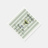 Mama's en Matcha Olive Green Bow Baby shower Servet (Hoek)