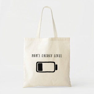 "Mama's energieniveau" Grappig Tote Bag