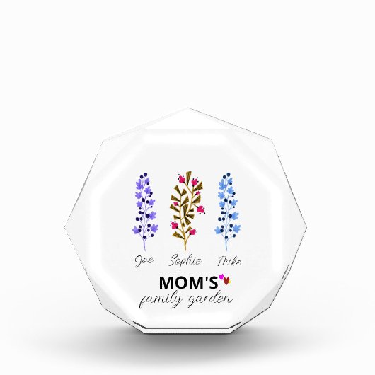 Mama's Familie Tuin Fotoblok Gepersonaliseerde Gif (Voorkant)