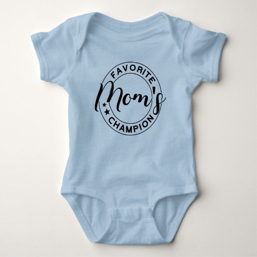 Mama's Favoriete Kampioen Blauw Romper (Voorkant)