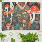 Mama's Frida Mushroom Forest foerageren Kerstmis Theedoek (Gevouwen)