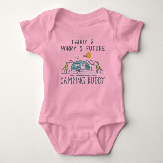 Mama's Future Camping Buddy Schattige Kleine Campe Romper (Voorkant)