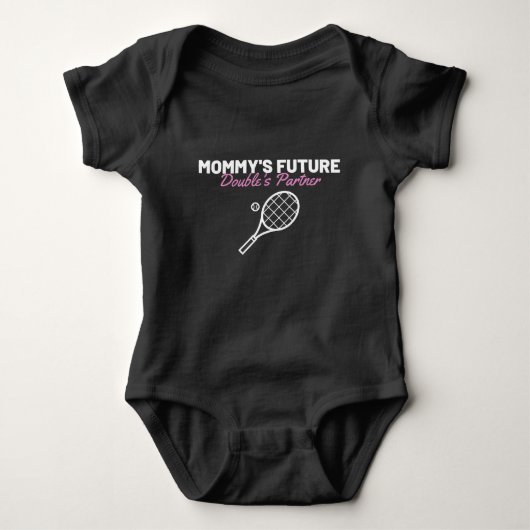Mama's Future Doubles Partner Tennis Quote Gezegde Romper (Voorkant)