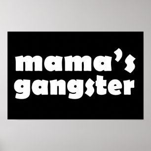 Mamas gangster grappig ontwerp poster
