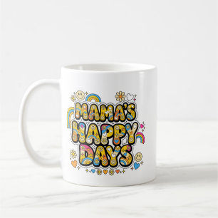Mama's Gelukkige Dagen PNG - Groovy 70s Smiley Fac Koffiemok