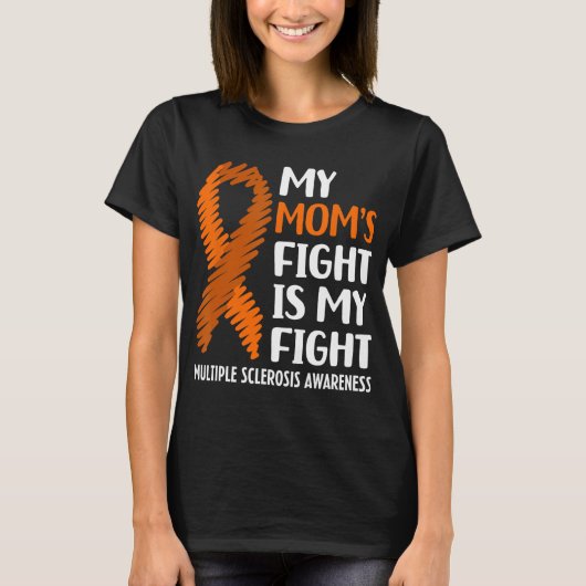 Mama's gevecht multiple sclerose MS bewustzijn T-shirt (Voorkant)