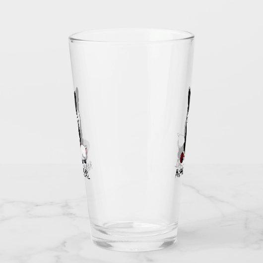 Mama's Girl #2 Boston Terrier Dog (zwart) Cute Glas (Links)