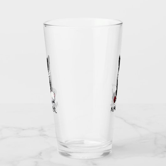 Mama's Girl #2 Boston Terrier Dog (zwart) Cute Glas (Rechts)