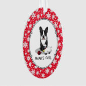 Mama's Girl #2 Boston Terrier Dog (zwart) Cute Ornament (voorkant)