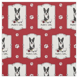 Mama's Girl #2 Boston Terrier (zwart) - Cute Dog Stof