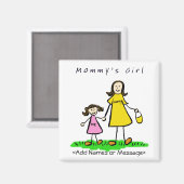 Mama's Girl - Moeder en dochter Brunette Magnet (Voorkant / Achterkant)