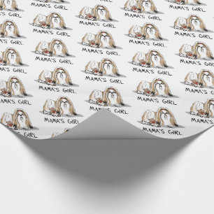 Mama's Girl Shih Tzu (tan wit) Dog Mam Cute Cadeaupapier