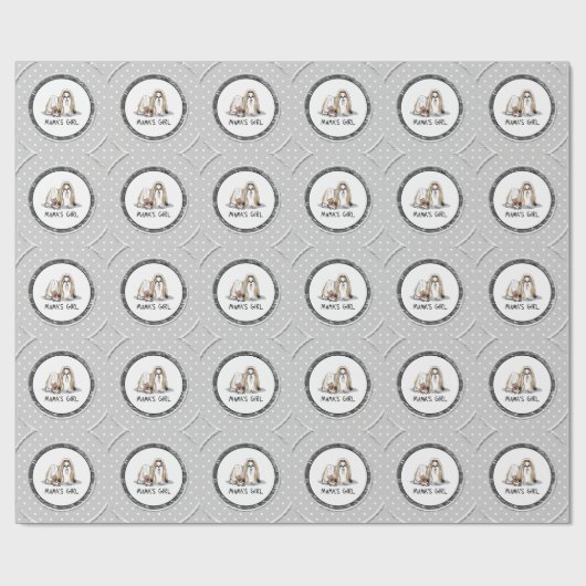 Mama's Girl Shih Tzu (tan wit) Dog Mam Cute Cadeaupapier (Vlak)