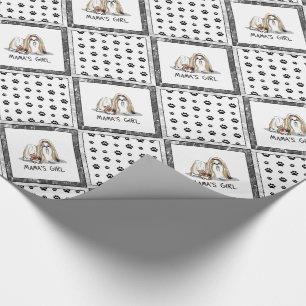 Mama's Girl Shih Tzu (tan wit) Dog Mam Cute Cadeaupapier