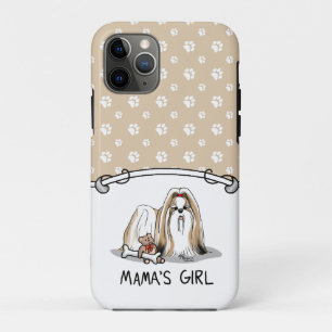 Mama's Girl Shih Tzu (tan wit) Dog Mam Cute Case-Mate iPhone Case